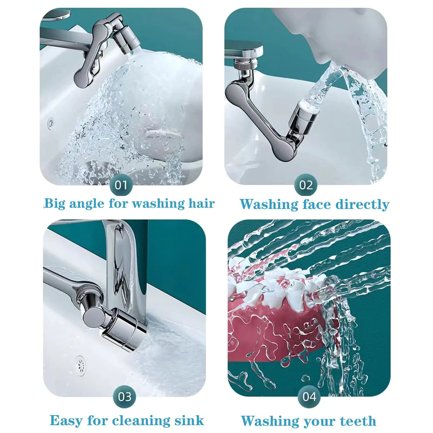 Rotating Universal Faucet Splash
