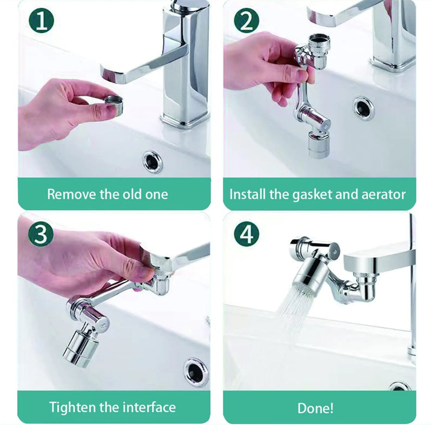 Rotating Universal Faucet Splash